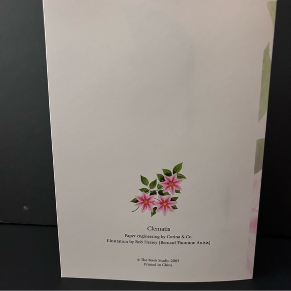 Pop-up card w/envelope - CLEMATIS - Picture 5 of 5